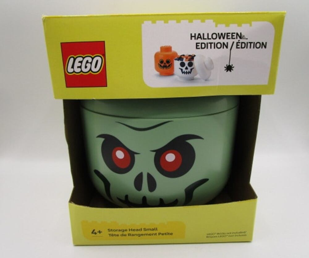 LEGO Small Storage Head Zombie Halloween Edition Container Candy Bowl
